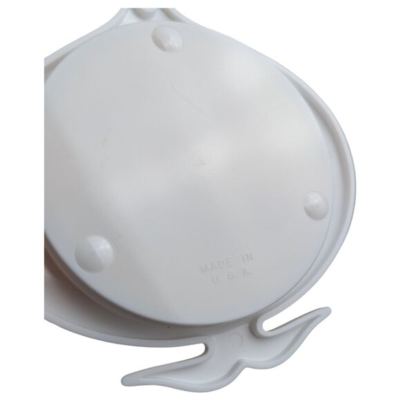 Vintage Fish Shaped‎ MCM Plastic Coasters Set Of 6 MOD Coated Fabric Centers - Picture 6 of 8